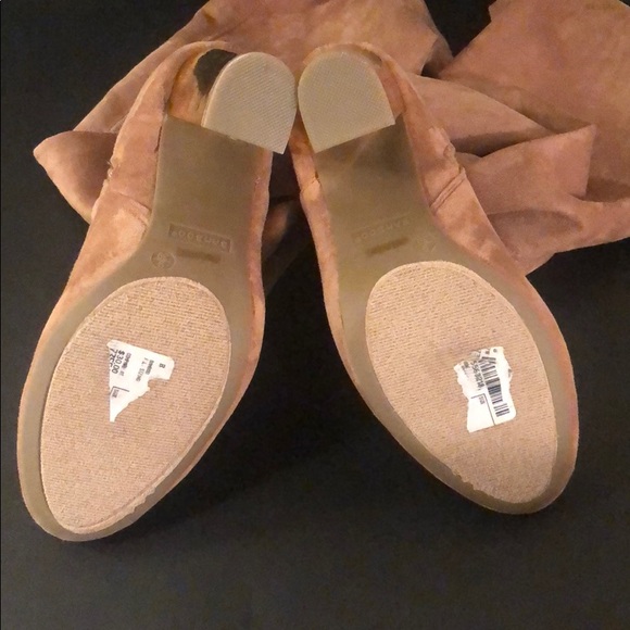 NWOT BAMBOO CAMEL OVER THE KNEE BLOCK BOOTS 9 - Picture 5 of 5